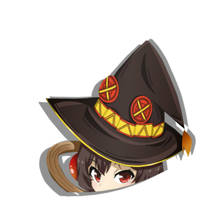 Megumin-calcomanías creativas de vinilo para coche, calcomanías divertidas de dibujos animados, Peeker, konobasa, accesorios de pegatina de Anime, ZWW-2033, 13cm * 10,7 cm 2024 - compra barato