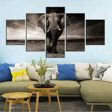 Sunset Elephant Wall Pictures White and Black Wall Art Painting on Canvas Posters and Prints Home Decor ＱT2247 2024 - buy cheap