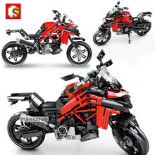 SEMBO MOC City 710pcs Famous Creative DIY Motorcycle Motorbike Model High-Tech Building Blocks Kit Boys Toys Gifts for Children 2024 - buy cheap