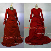 fondcosplay Victorian Rococo Medieval Gown Ball Outfit Gothic Punk red cotton jacket skirt Cosplay Costume Tailor-made[G651] 2024 - buy cheap