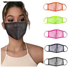 1pc Creativity Mesh Hollow Out Face Mask Washable Windproof Fashion Mouth Cover Outdoor Reusable Breathable 3d Face Mask Maske 2024 - buy cheap