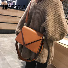 Ladsoul European Fashion Casual Square Bag New High Quality PU Leather Women's Designer Handbag Simple Shoulder Bags 2024 - buy cheap