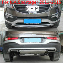 High Quality Plastic Abs Chrome Front+rear Bumper Cover Trim For Kia Sportager 2011 2012 2013 2014 2015 Car-styling 2024 - buy cheap