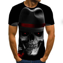 2020 new scary men's T-shirt skull series tops 3D fashion short-sleeved summer round neck casual shirt trendy streetwear 2024 - buy cheap