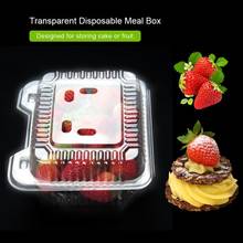 NEW 50 pcs Disposable Box lastic Cake Box Transparent Disposable Meal Box Set for Cake Fruit Boxes Birthday Party Package Boxes 2024 - buy cheap