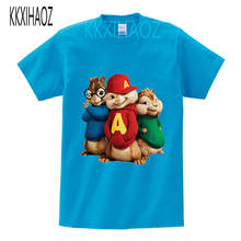 Crianças dos desenhos animados chipmunk impresso engraçado t camisa crianças verão topos do bebê meninas meninos grandes casual harajuku camiseta em torno do pescoço 2024 - compre barato