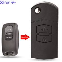 jingyuqin Modified 2 Buttons Flip Folding Car Remote Key FOB For Mazda 3 5 6 MPV Protege cx-5 Case Cover Uncut Blade 2024 - compre barato