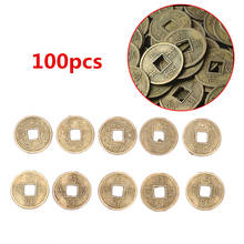 100pcs Chinese Feng Shui Lucky Ching/Ancient Coins Set Educational Ten Emperors Antique Fortune Money Coin Luck Fortune Wealth 2024 - buy cheap