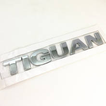 Черные/Серебряные наклейки TIGUAN для заднего бампера, багажника, Стильные наклейки для автомобиля, эмблема, наклейки с английским алфавитом, логотип, автомобильные аксессуары 2024 - купить недорого