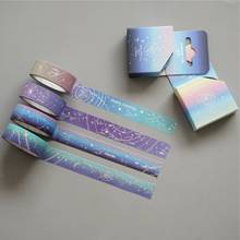 1.5cm Star Laser Gilding Washi Tape Adhesive Tape DIY Scrapbooking Sticker Label Masking Tape 2024 - buy cheap