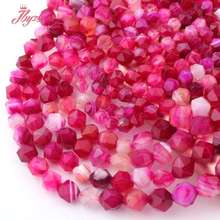 Magenta Faceted  Agates Beads Round Agates Stone Spacer Beads for Women Accessories DIY Necklace Bracelet Jewelry Making 15" 2024 - buy cheap