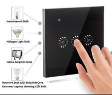 WIFI Smart Remote Touch Dimmer Switch Alexa Google Tmall Smart Black Dimmer Switch 2024 - buy cheap