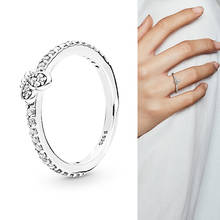 925 prata esterlina pan anel prata encantado borboleta com anel de cristal para a festa de casamento feminino presente moda jóias 2024 - compre barato