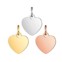 Pingente pingente coração 14mm 3 cores 5-100% aço inoxidável para pulseira colar pulseira jóias pingente 2024 - compre barato