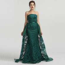 Serene Hill Dubai Green Sleeveless Sexy Mermaid Evening Dress 2020 Off Shoulder Sequins Luxury Formal Party Gown CLA6361 2024 - buy cheap