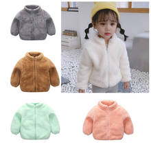 Winter Girls Plush Coat Outerwear Kids Warm Jacket Zipped Casual Jackets Toddler Baby Girl Clothing 2024 - buy cheap