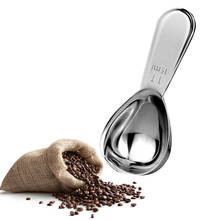Colher medidora de aço inoxidável, criativa, copo medidor de café, ferramenta de medição com escala, ferramentas de café 2024 - compre barato