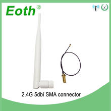 2 pces 2.4ghz 5dbi antena wi-fi RP-SMA macho 2.4g antena branco antena roteador 21cm pci u. fl ipx iot sma trança macho cabo 2024 - compre barato