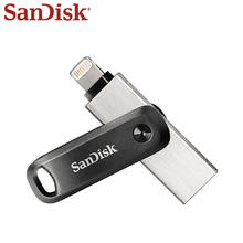 SanDisk-unidad Flash USB IX60, 256GB, 128GB, para iPhone/iPad, compatible con verificación oficial, Pendrive giratorio USB 3,0 2024 - compra barato
