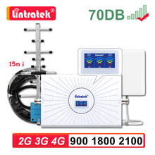 Lintratek-amplificador de señal 2G, 3G, 4G, 900mhz, GSM, LTE, DCS, 4g, WCDMA, 900, 1800, 2100, Kit de antena YagI 2024 - compra barato