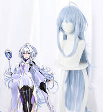 Fgo-peruca protótipo merlin para cosplay, peruca longa e resistente ao calor, azul, leve, de 110cm 2024 - compre barato