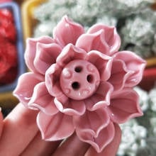 Ceramic Lotus Stick Holder Incense Burner 1 hole Flowers Pattern Incense Burner 3 Holes Home Ornaments Decor 2024 - купить недорого