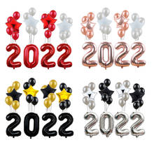 Globos de látex para decoración de fiestas, 24 piezas, 32 pulgadas, rojo, negro, Año Nuevo, 2022, aniversario de boda 2024 - compra barato