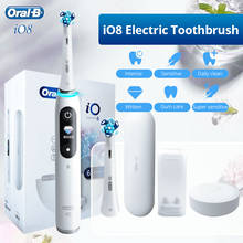 Oral b io8 toothrbush elétrica rotação elétrica escova de dentes sônica adulto pro-saúde dental precisão limpa escova macia recarga 2024 - compre barato