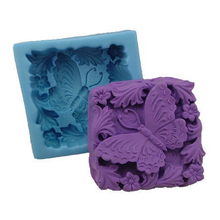Квадратная силиконовая форма для мыла в виде 3D бабочки, форма для мыла «сделай сам», форма для мыла для творчества, форма для изготовления шоколада «сделай сам», квадратная форма для мыла 2024 - купить недорого