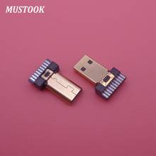Conector Micro macho chapado en oro, conector compatible con usb HDMI con conector PCB, recambio de puerto de carga, piezas de reparación 2024 - compra barato