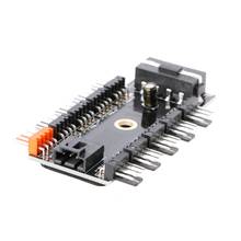 Ide molex hub de ventilador de refrigeração pwm de 1 a 10 vias, 4 pinos, 12v, tomada de alimentação, adaptador pcb, dropship 2024 - compre barato