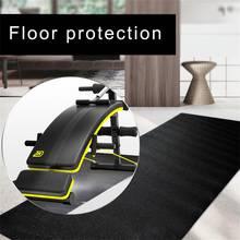 Estera de ejercicio para cinta de correr, alfombrilla protectora para suelo de bicicleta, máquina para correr, almohadilla absorbente de golpes, color negro, equipo de Fitness para gimnasio, 1,96X5,9 pies 2024 - compra barato