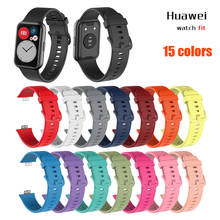 Correa de silicona para reloj Huawei, pulsera de repuesto ajustable, accesorios de reloj de pulsera 2024 - compra barato