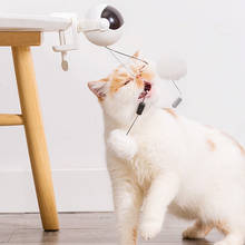 Brinquedo eletrônico do gato do movimento brinquedo do gato teaser yo-yo bola de levantamento elétrica flutter girando brinquedo interativo do gato do animal de estimação esperto bola 2024 - compre barato