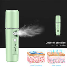 Ckeyin Mini Facial Steamer Nano Face Sprayer Ultrasonic Ozone Mist Humidifier Mister Moisturizing Lighting Portable Face Care 45 2024 - buy cheap