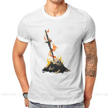Dark Souls-Camiseta con estampado de Bonfire para hombre, ropa de calle clásica, Tops de talla grande de algodón con cuello redondo 2024 - compra barato
