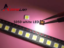100pcs 5050 White SMD/SMT 3-CHIPS LED PLCC-6 Super Bright lamp light High quality 5050 SMD LED COOL WHITE 2024 - buy cheap