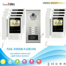 4.3'' Video Intercom System doorphone Camera with Door Bell Color Video Door Phone 3/4/6/8 Monitors for Multi- Apartments/ home 2024 - buy cheap