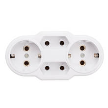 EU Standard Multiple Plug Adapter Conversion Socket Protective Contact Triple Multiple Plug Power Distribution Adapter 2024 - buy cheap