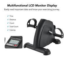 Mini Pedal Stepper Exercise Machine LCD Display Indoor Cycling Bike Stepper With Adjustable Resistance For Home Office Gym Black 2024 - buy cheap