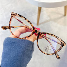 Leoaprd-gafas con filtro de ojo de gato para oficina, lentes de moda, luz azul, gafas de ordenador, marco redondo, UV, 2021 2024 - compra barato