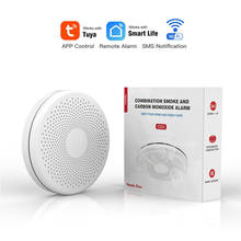 Tuya WIFI Carbon Monoxide Smoke Detector CO Gas Leak Fire Alarm 2 In 1 Sensor Home Security Smoke Detector Works With Smat Life 2024 - buy cheap