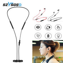 5.0 Bluetooth Earphone Sports Neckband Magnetic Wireless earphones Stereo Earbuds Music Metal Headphones With Mic For All Phones 2024 - buy cheap