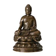 Estatueta budista de escultura shakyamuni, estátua de buda para decoração de casa templo, presentes 2024 - compre barato