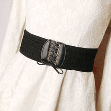 Cinto feminino de couro, cinto de imitação de couro com elástico, acessório de moda para festa de casamento 2024 - compre barato