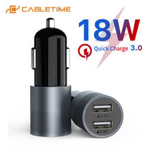 CABLETIME-cargador USB para coche, dispositivo de carga rápida QC3.0 PD tipo C18W, para iPhone, Xiaomi, teléfono móvil C163 2024 - compra barato