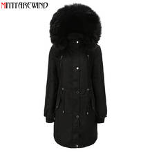 2020 Winter New Women's Jacket Fashion Hooded Collar With Big Fur Windbreaker Woman Parkas Wool Liner Keep Warm Famale Jacket 2024 - buy cheap