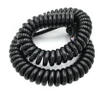 Cable y cable en espiral de resorte, cable de alimentación negro expandible, 6 núcleos, 8 núcleos, 24AWG, 20AWG, 2,5 m, 5 m, 7,5 m 2024 - compra barato