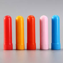 Inhalador Nasal de aromaterapia, 12 Uds. De tubos vacíos con mechas de algodón blanco, Color aleatorio 2024 - compra barato