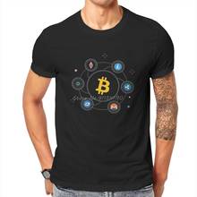 Bitcoin cryptocurrency arte amor apoio tshirt nova chegada gráfico dos homens do vintage verão manga curta algodão harajuku t camisa 2024 - compre barato